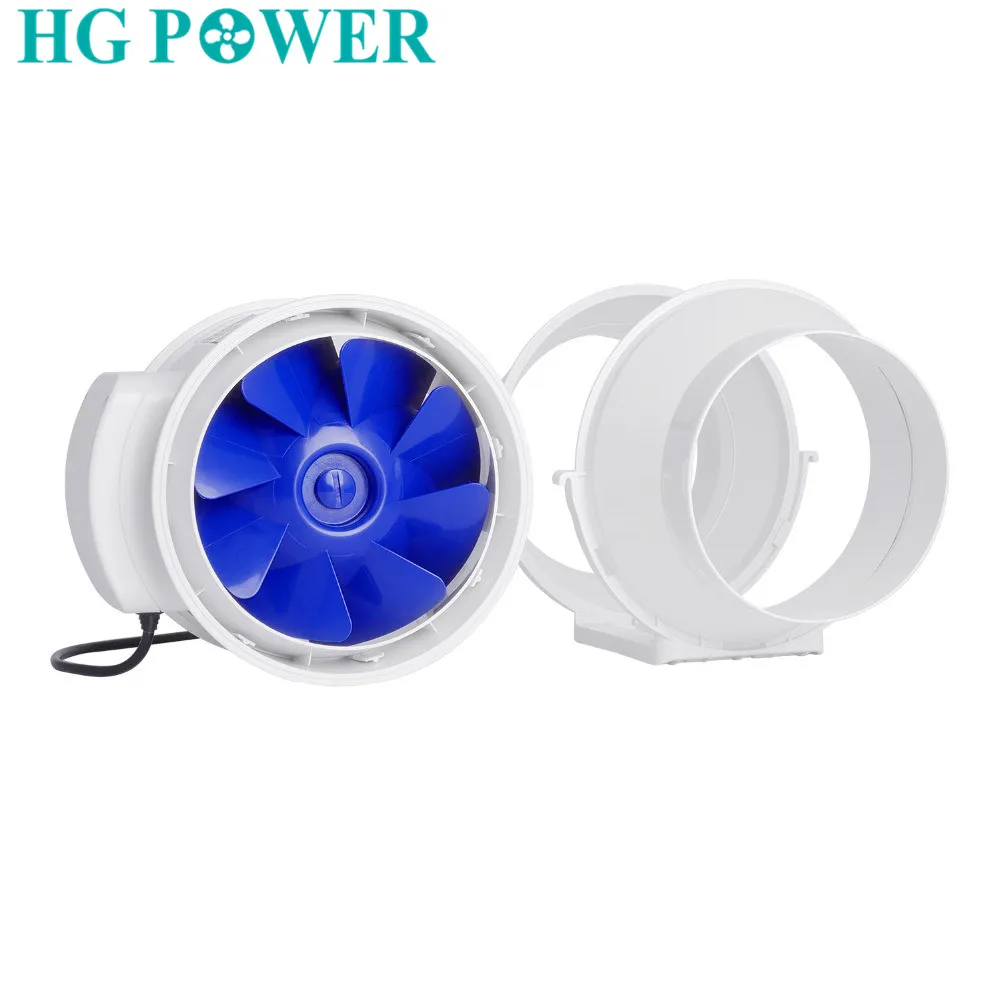4'' Silent Home Inline Duct Fan with Strong Ventilation System Air Extractor Fan for Kitchen Toilet Bathroom Blower Recuperator