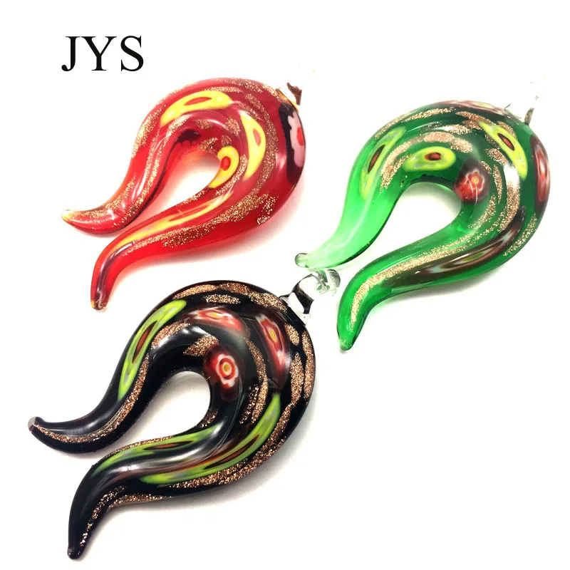 

HOT SALE 2PCS/LOT LAMPWORK PENDANTS HIGH QUALITY GLASS PENDANTS FOR DIY JEWRLRY FINDING MAKING NECKLACE