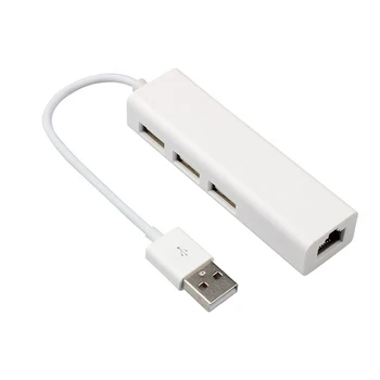

Multifunctional High Speed USB 2.0 Connectors USB With Fast Etherent RJ45 Connector Mini Hub Socket For Laptop Support OS HR