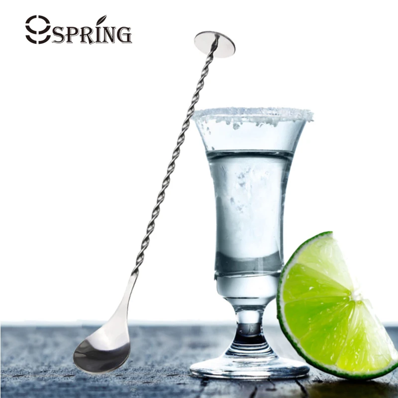 

Stainless Steel Bar Spoon Long Twisted Bar Cocktail Mixing Spoon Spiral Cocktail Shaker Spoon Bartender Drink Stirrer Bar Tools