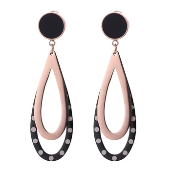 

EUEAVAN 5 Pairs Elegant Beauty Hollow Water Drop Dangle Earrings Women Jewelry For Wedding Prom Pageant Party