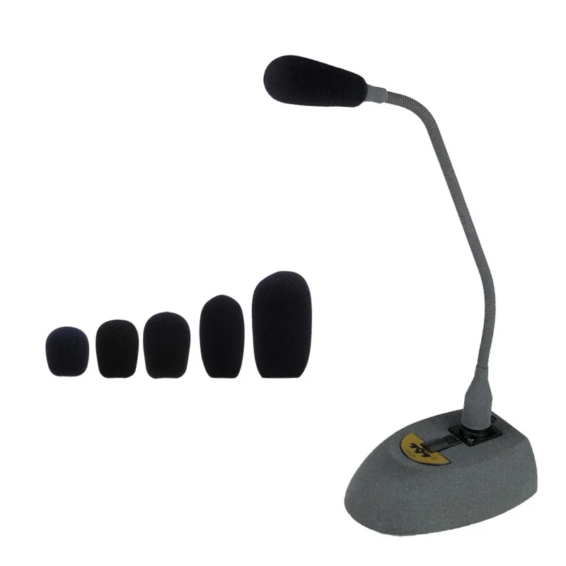 

OOTDTY 5PCS Black Microphone Headset Foam Sponge Windscreen Mic Cover