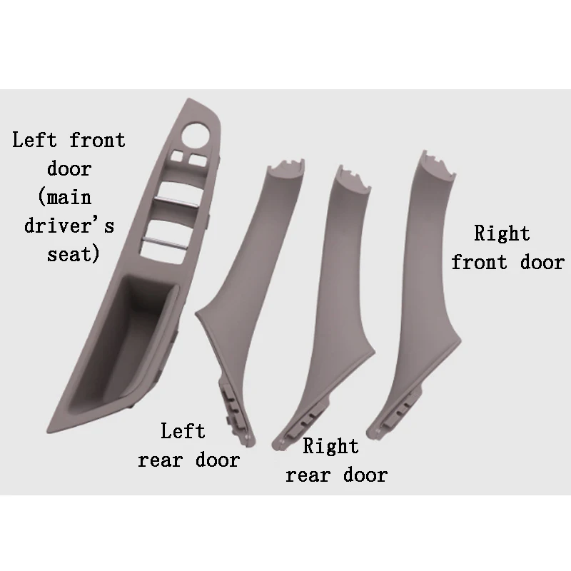 Левый руль LHD для BMW 5 серии F10 F11 серый бежевый черный интерьер автомобиля внутренняя дверная ручка панель Потяните накладка