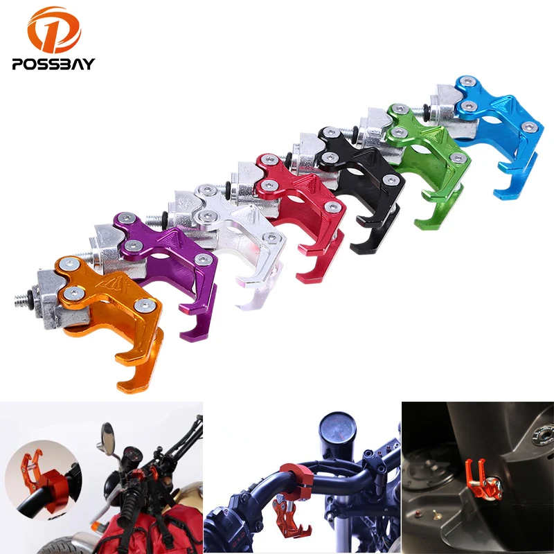 

POSSBAY Motorcycle Hook Handlebar Luggage Helmet Bag Hanger Hook Dirt Bike Scooter ATV Accessories Universal For Off-Road Bike
