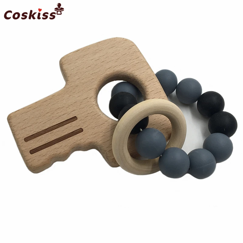5 шт. детские браслеты из Букового дерева|teether baby|baby teetherbaby wooden teether |