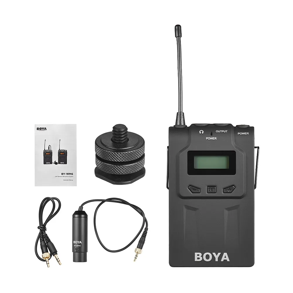 BOYA-BY-WM6R-UHF-Wireless-Microphone-Mic-Receiver-576MHz-599MHz-48-Chs-for-ENG-EFP-for
