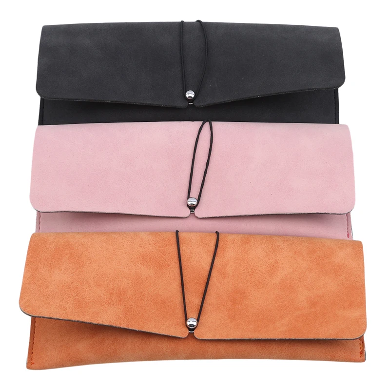 

Faux Leather Vintage Glasses Bag Portable Strapped Sunglasses Protector Men Women Case Delicative Accessories