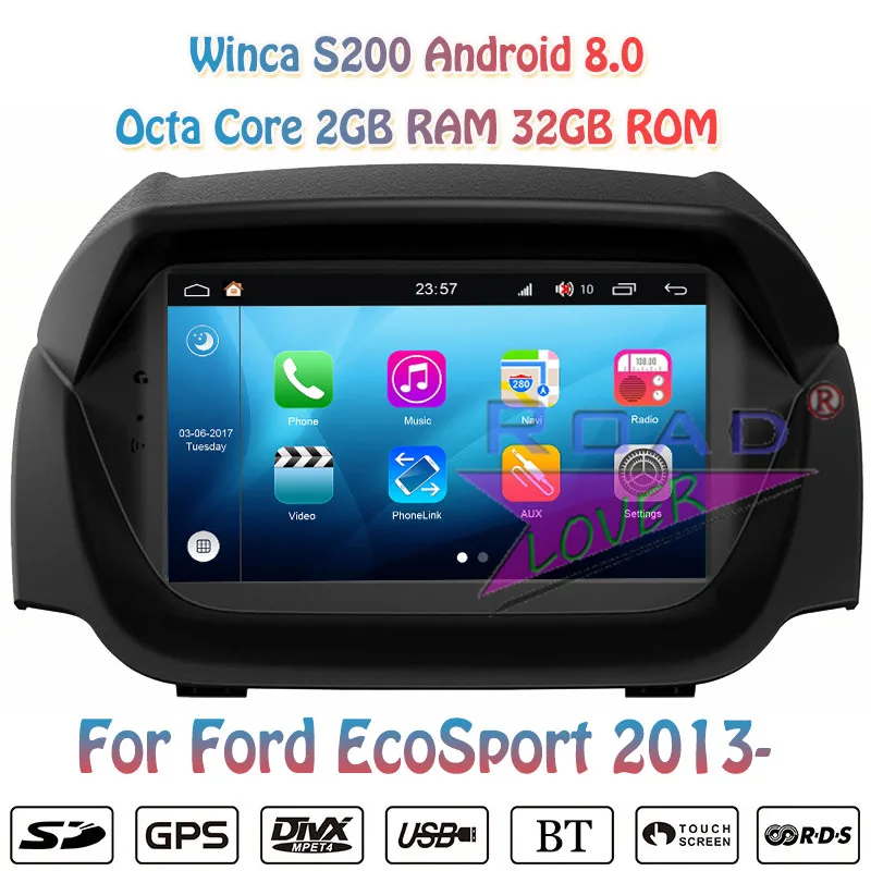 Winca S200 Android 8.0 Car DVD Player Multimedia Radio For Ford