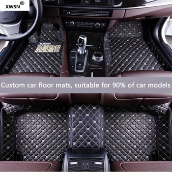 

XWSN custom car floor mats for skoda superb 3 karoq kodiaq rapid octavia tour yeti floor mats for cars