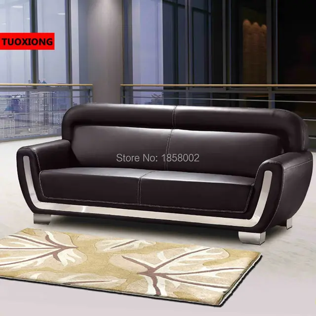 Modern Black Genuine Leather Office Sofa Furniture Manufacturer Modern Black Genuine Leather Office Sofa Furniture Manufacturer Multifunction Coffee Table Set Parlor