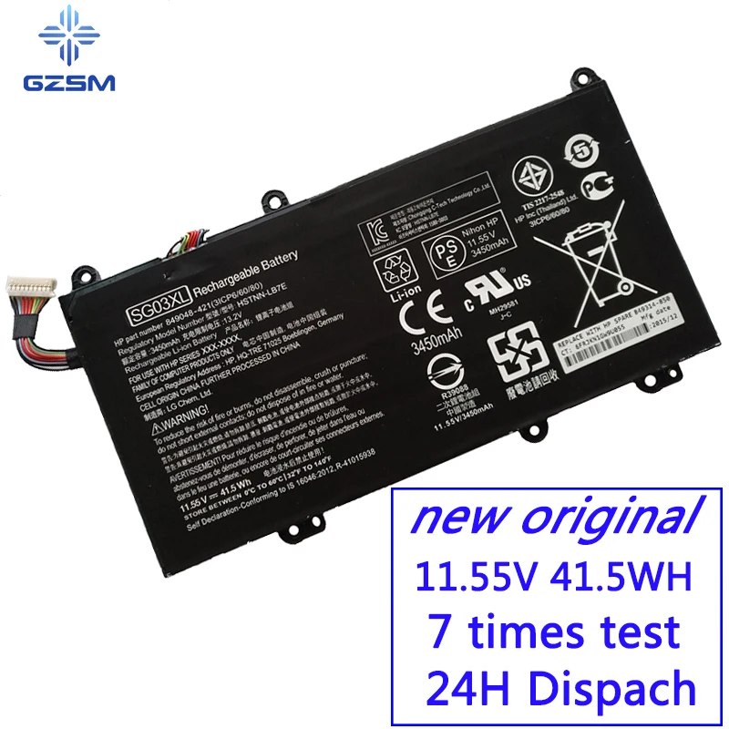 

GZSM laptop battery SG03XL For HP M7-U009DX batteries HSTNN-LB7E battery for laptop TPN-I126 3ICP7/61/80 battery