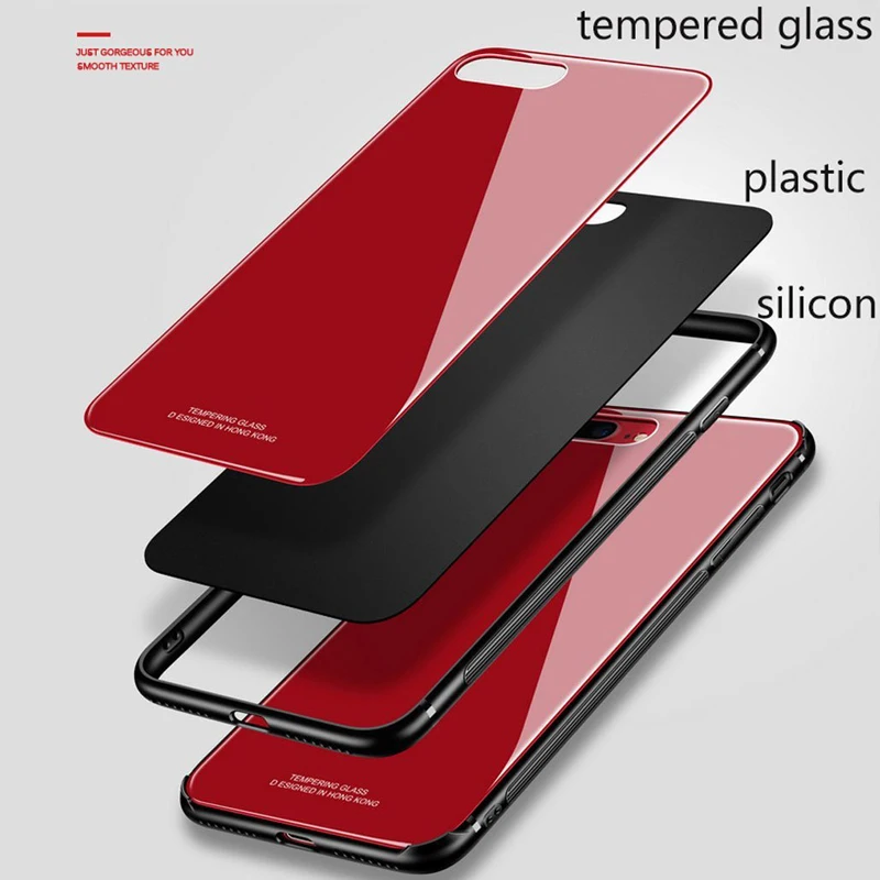 Cubierta de vidrio templado para iPhone X 7 7 6 6 s Plus 8 Plus caso de Coque para iPhone xs Max Xr 5S 5 caso además de caso de teléfono iPhone Fundas