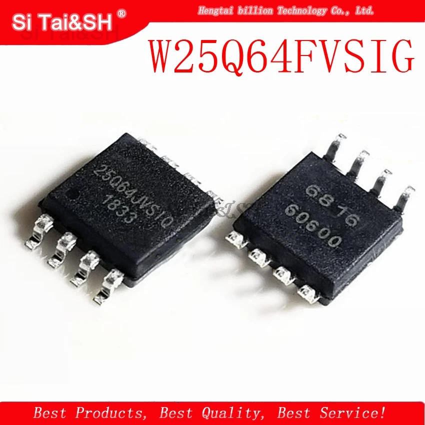10PCS x NEW WINBOND W25Q64FVSIG W25Q64FV SOP-8 IC Chipset