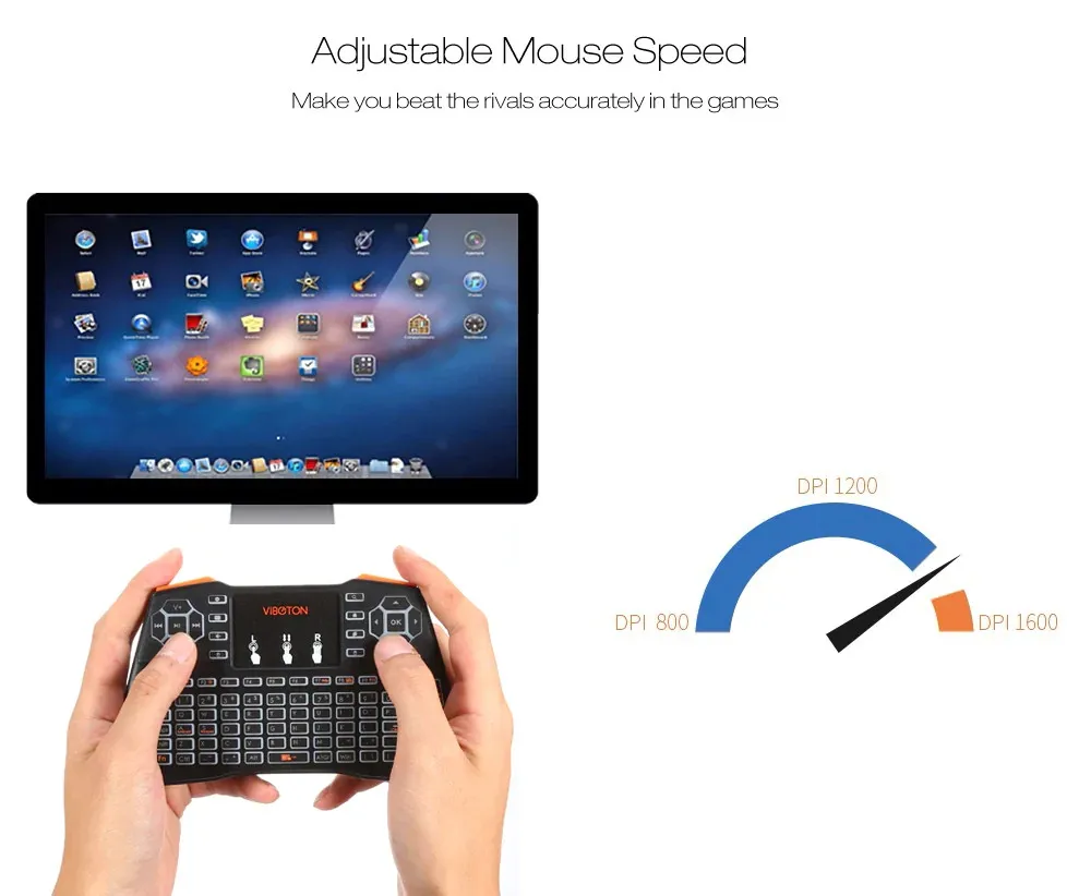 I8 Plus Russian Handheld Wireless Keyboard Flying Mouse Touchpad Lithium Battery
