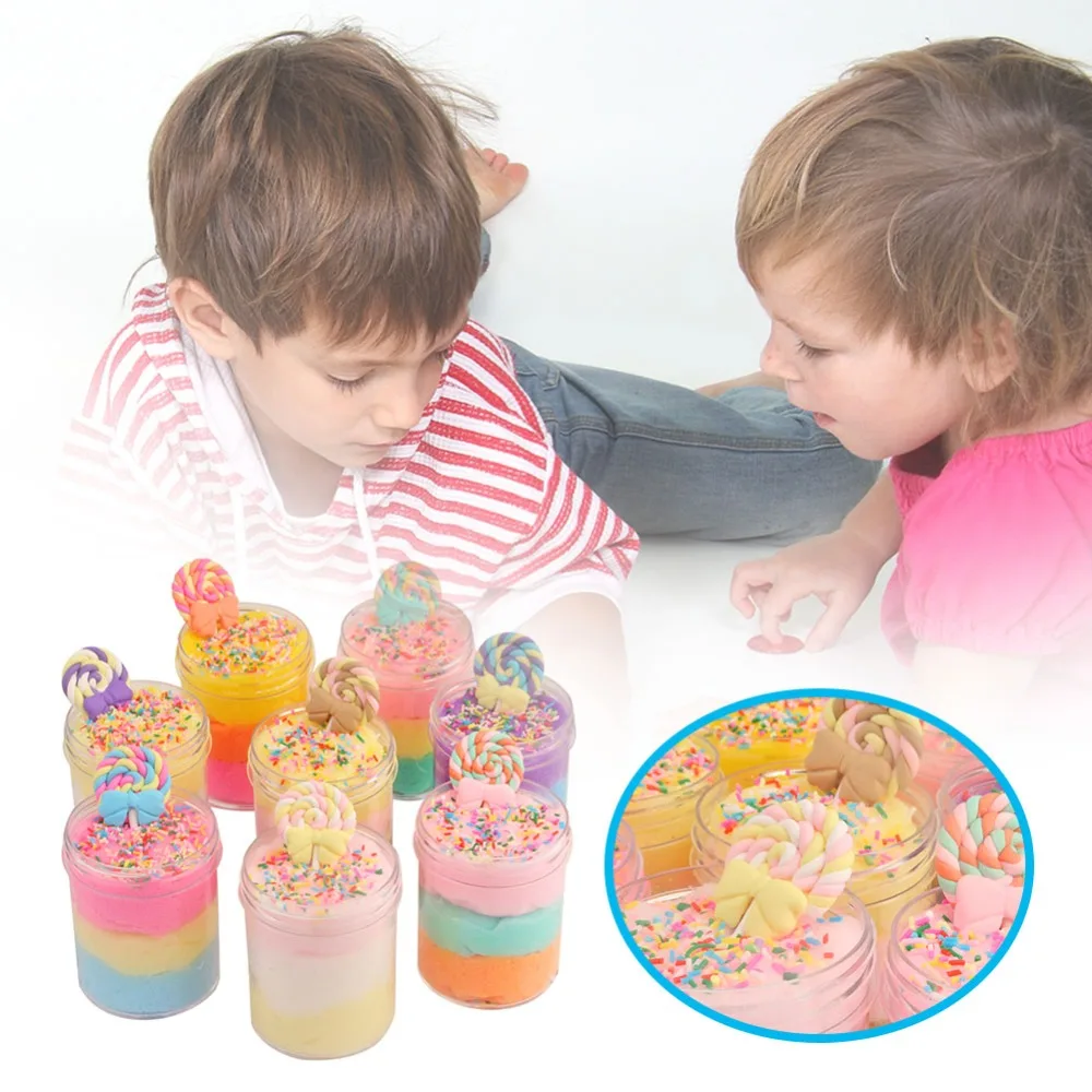 

8 Color Slime Environmentally friendly and non-toxic Slime DIY Fluffy Slime Mud Clay Stress Relief Plasticine Kids Puzzle Toys