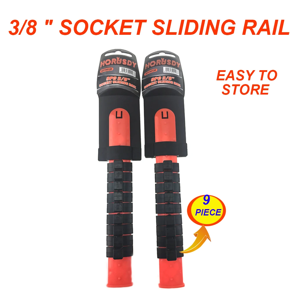

New Free Shipping 3/8'' Socket Sliding Rail Storage Tool Place the sleeve Socket Storage Indoor Household Hand Tools AD1048-1
