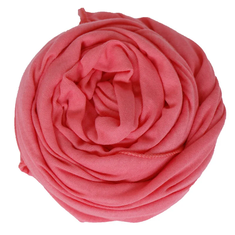 Muslim Hijab Jersey Scarf Soft Solid Shawl Headscarf foulard femme musulman Islam Clothing Arab Wrap Head Scarves hoofddoek - Цвет: 11