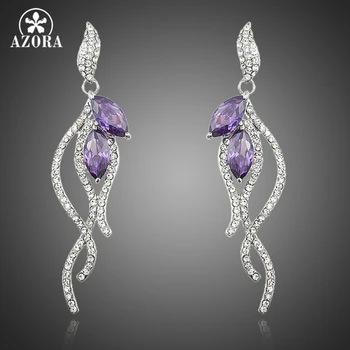 

AZORA Romantic Elegant Purple AAA+ Cubic Zirconia Abstractive Parrot Earrings For Women TE0182