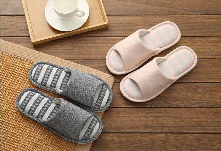 

2019 Men Slippers #TTX83-84 Slides Bottom Indoor Plush Flat Men Slippers Gray Brown Cotton Slippers