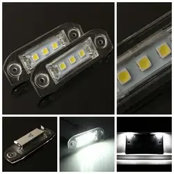 Audew 2x 3LED белый номер Номерные знаки для мотоциклов свет лампы для Volvo S80 S60 c70 V70 e-помечено