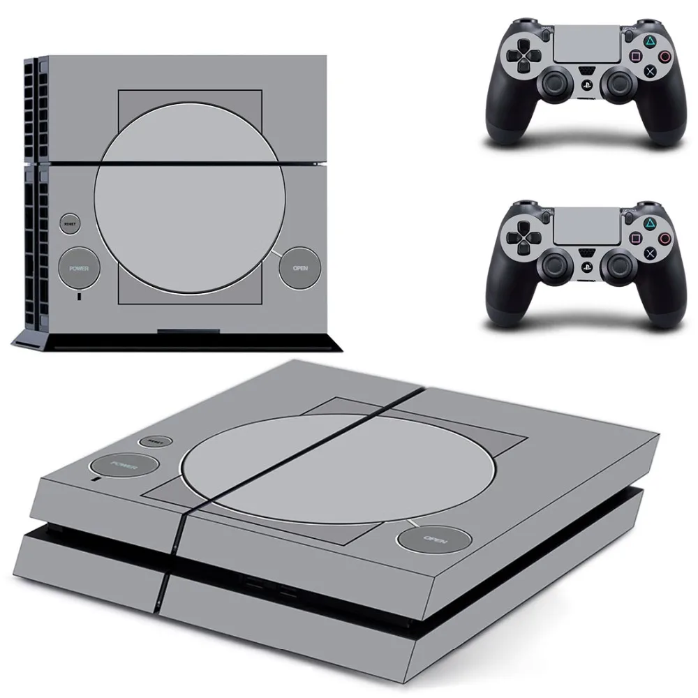 Чистый белый цвет PS1 стиль PS4 Кожа Наклейка виниловая для консоли Playstation 4 и 2 контроллеров PS4 наклейка