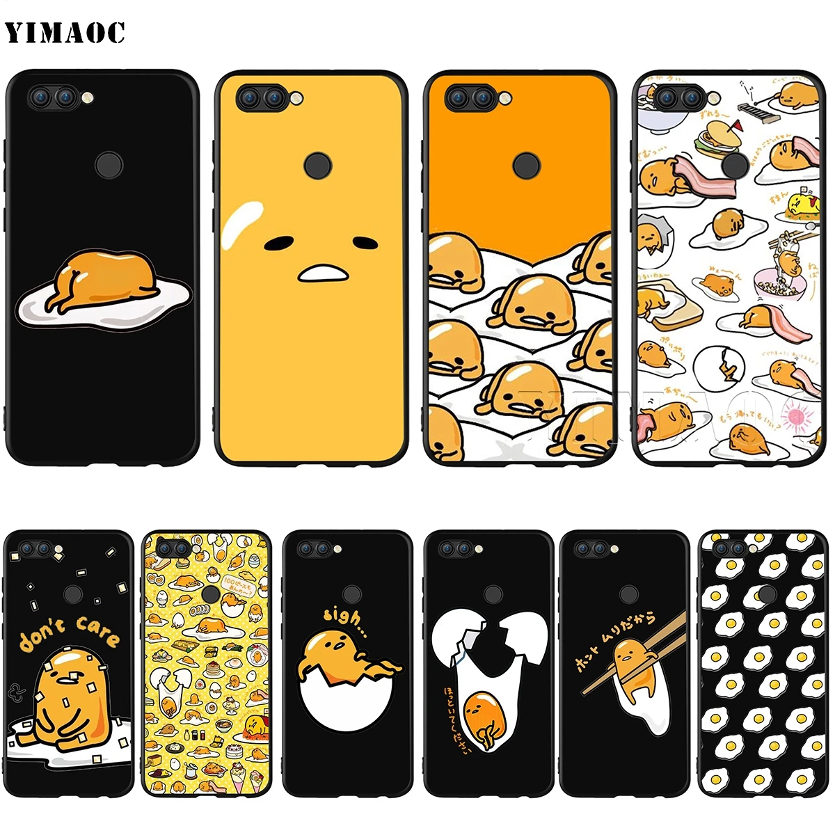 

YIMAOC Gudetama Lazy Egg Case for Huawei Mate 30 20 Honor Y7 7a 7c 8c 8x 9 10 Nova 3i 3 Lite Pro Y6 2018 P30 P smart