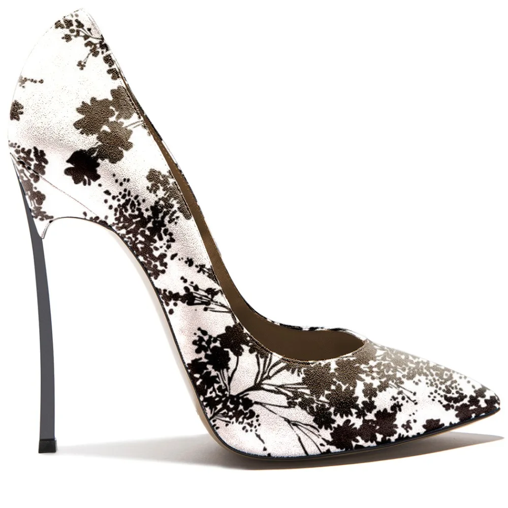 

Shofoo Shoes Woman Luxury Leather Watercotor Point Toe Sexy Slipper on High Heels Pumps woman high heel chaussuren zapatos mujer