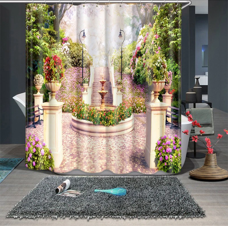 

Park Landscape Picture 3D Waterproof Shower Curtain