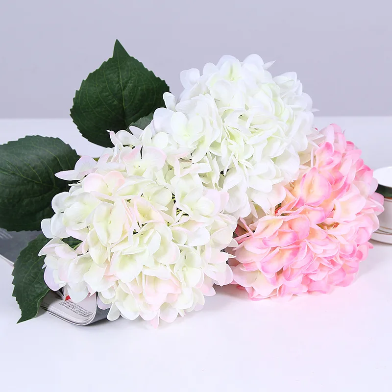 

High-Grade Artificial Flowers Film Feel Hydrangea Artificial Flowers Wedding Shooting Props Home Manufacturer Direct