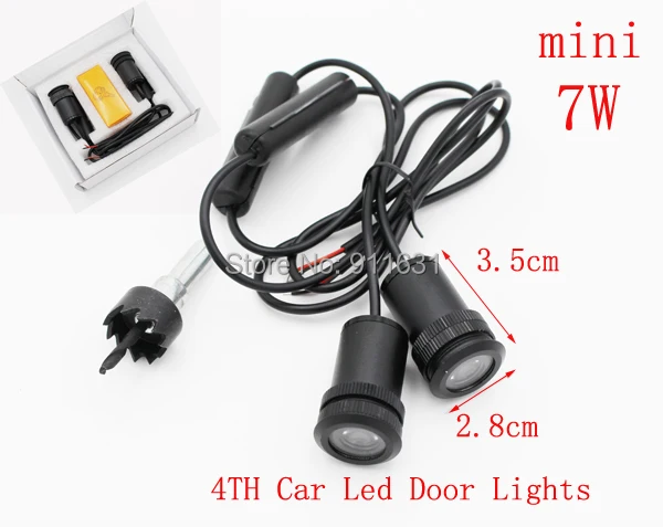 2PCS X 4th Car Led Door Light for Toyota VW Ford Nissan BMW audi Buick Logo Projector Ghost Shadow 3D Welcome IP65 | Автомобили и