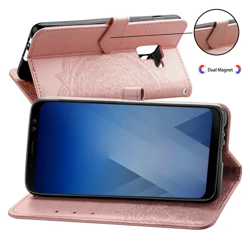 Чехол для samsung A10E A20E A10 A20 A30 A40 A50 A60 A70 A80 A2core A9 A7 A6 A8 плюс A520 A8S кожаный чехол-книжка с отделениями для карточек