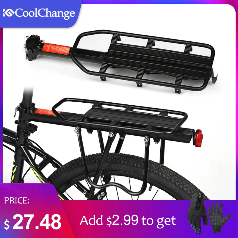 

CoolChange Bicycle Accessories Mountain Bike Carrier Cargo Rear Rack Shelf Bicycle Luggage Rack Can Load