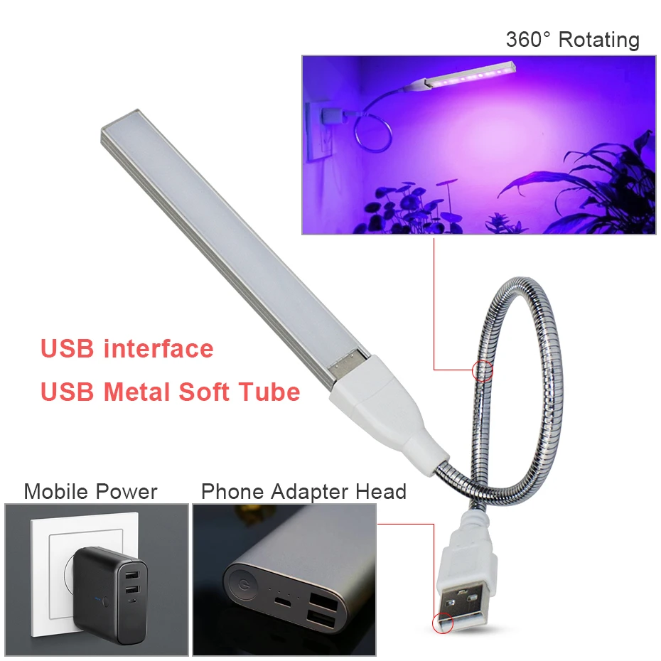  Led Grow Light USB DC 5V Fitolampy For Plants Red Blue Led Plant Grow Light Lamps Full Spectrum Led - 32890479467