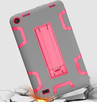 

Case For Amazon Fire 7"(2015) Cover High Impact Resistant Hybrid Three Layer Heavy Duty Armor Defender Full Body Protector+PC