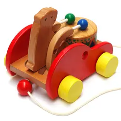 Безопасный Детские Kid Игрушка Детеныши бить Барабаны игрушка Раннее Обучение творческой деревянные развивающие Игрушечные лошадки для
