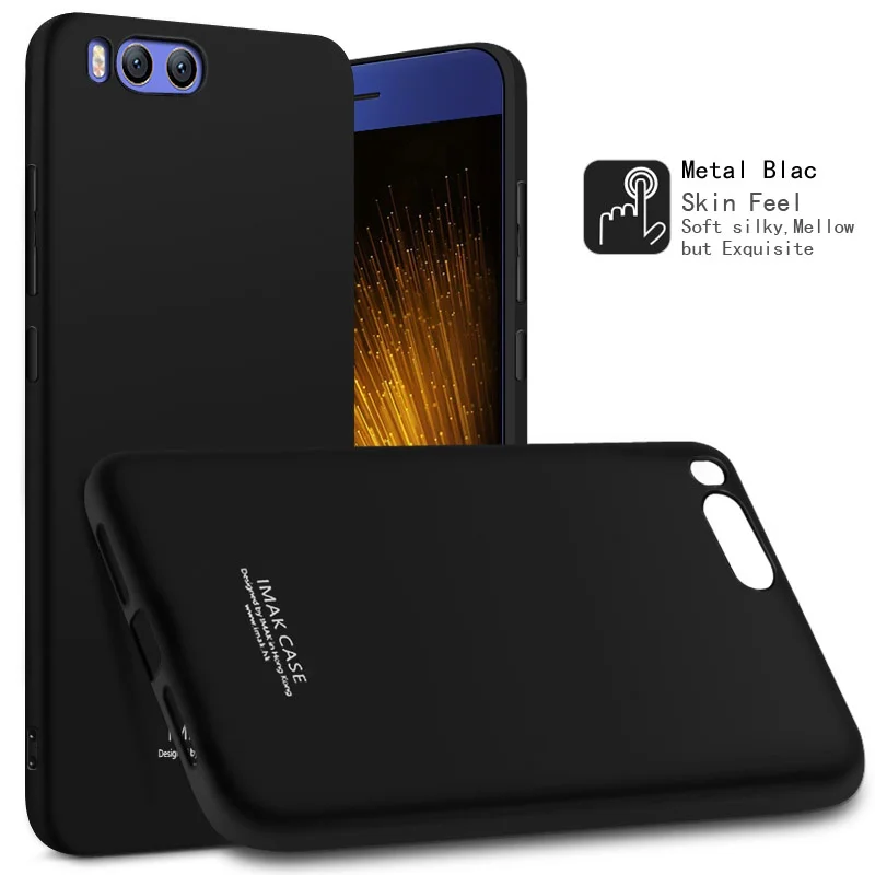 IMAK Для Xiaomi Mi 6 TPU Чехлы кожу мягкими ТПУ чехол + Экран протектор для 6-металл черный |