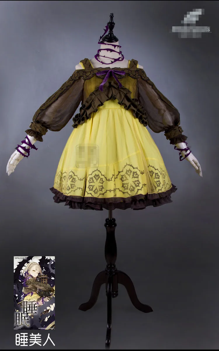 SINoALICE dead Alice The sleeping beauty карнавальный костюм Бесплатная доставка Пижама с