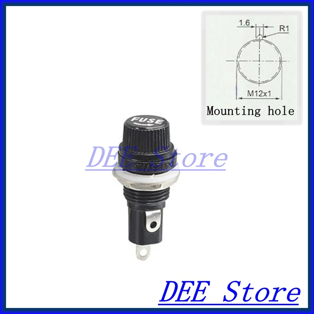 

5x20 FuseHolder mini fuse block fuse holder Chassis Panel Mount fuseholder for 5*20mm cylindrical Glass Tube/Ceramics fuse 10A