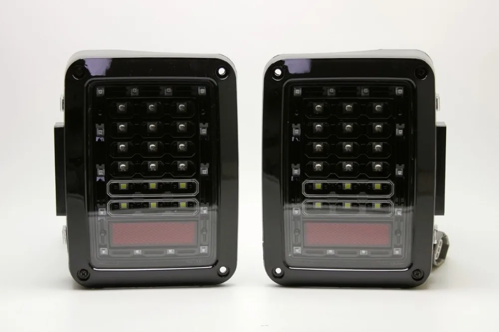 

1 Set For Jeep Wrangler LED Tail Light Rear Lamp No Damage Installation High Quality Retrofit Car LED Light Black