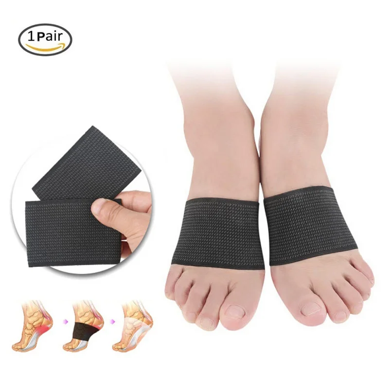 1pair Plantar Fasciitis Support Compression Arch Support Brace Flat Feet Foot Pain Heel Spurs
