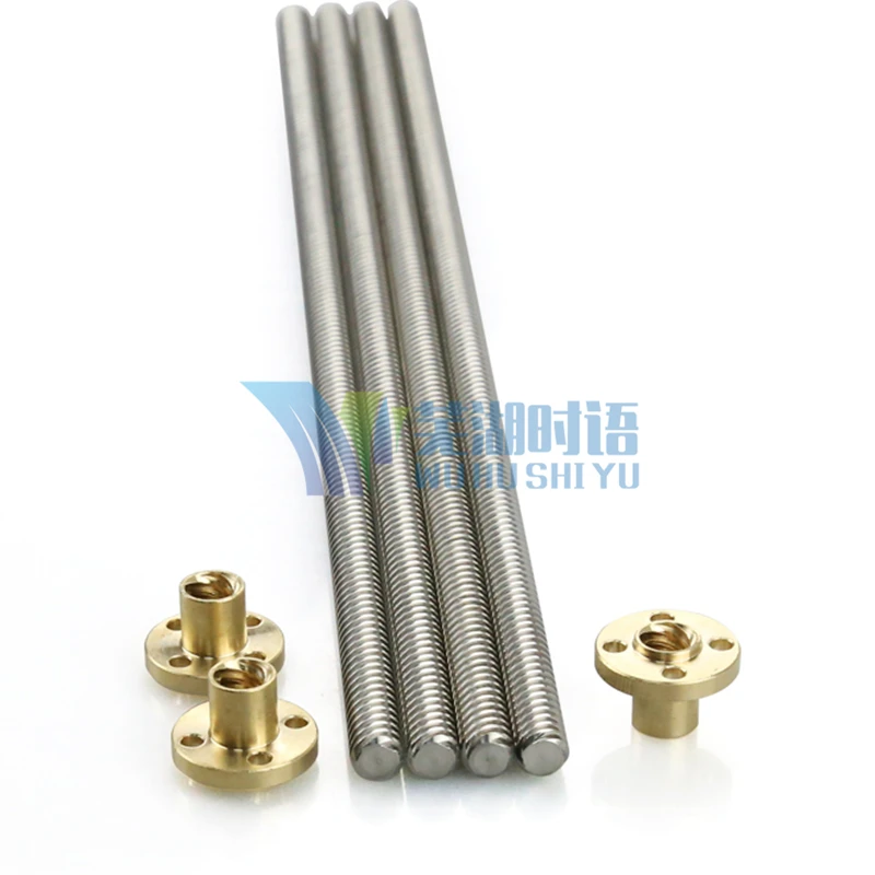 

3d printer parts set of shaft and lead screw : 6mm shaft, 8mm, 12mm.LMK12LUU,LM6LUU,THSL-300-8D