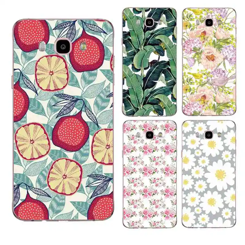 Litchi Soft Clear TPU Phone Case For Samsung J3 J5 J7 S6 S7 S8 note8 A3 A5 C7 J2prime Daisy Silicone Cute Cover Free Shipping | Мобильные