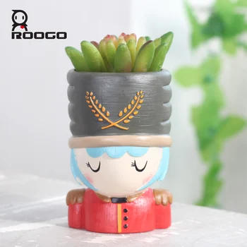 

Roogo Flower Pot Mini Succulent Pot Europe Kingdom Plant Pot Garden Cactus Pots Desktop Room Balcony Home Decoration Accessories