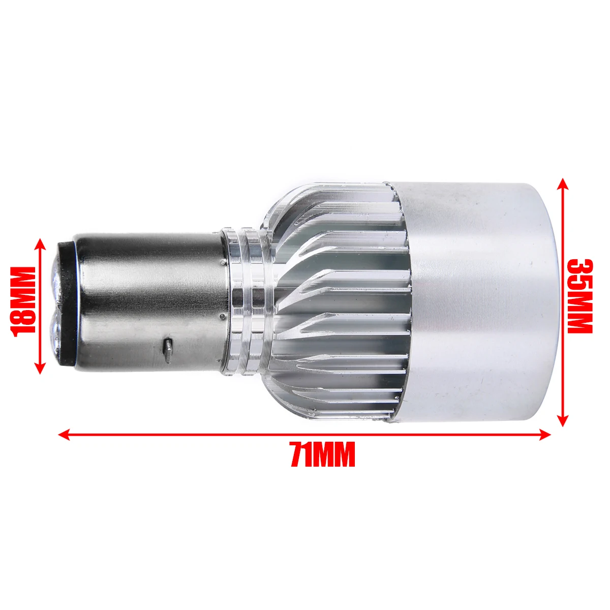 1pc BA20D 9W 12V-80V Universal 3 LED Beads Motorcycle Headlight Spot Light Energy-saving Fog Driving Lamp White