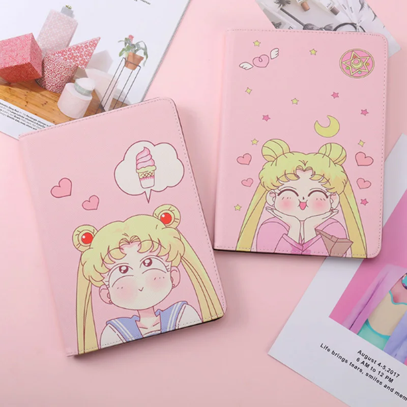 iToncs Sailor Moon Patterned Case for Ipad 2017 2018 Cover Fashion Leather Silicone Soft Back Pro 9.7 Air 2 |