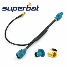 Superbat Универсальный Fakra Штекер к гнезду антенна DAB+ сплиттер адаптер SMB автомобильное радио