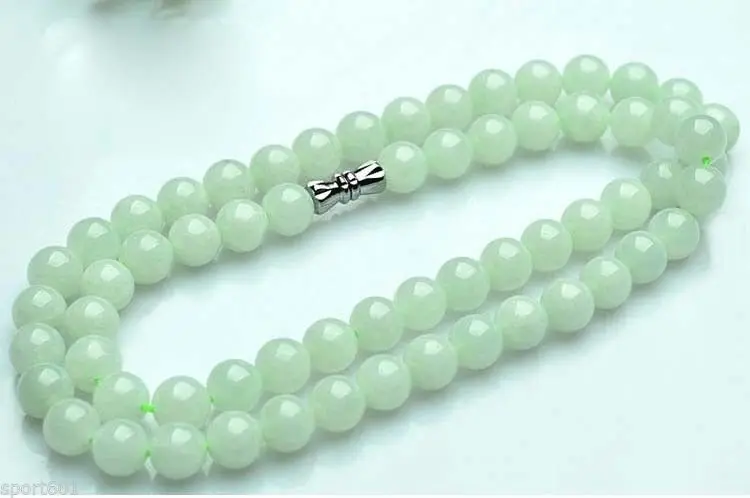 

100% Natural A Grade Jade (Icy Jadeite) Women Beads Necklace A Grade style Fine Noble 100% Natural jades
