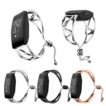 

16mm Stainless Steel Watch Band Replacement Bracelet Strap for FitbitInspire HR NK-Shopping