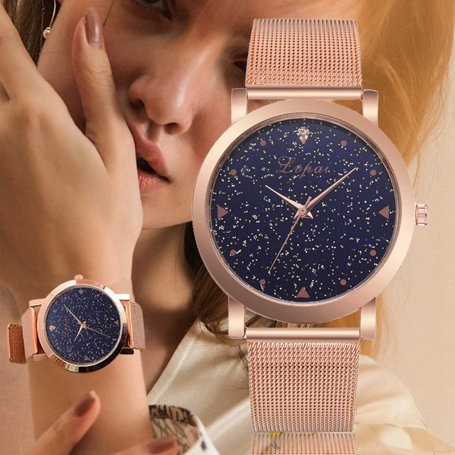 Lvpai Brand Luxury Starry Women Watches Steel Quartz Ladies Rose Bracelet Watch Lvpai Brand Luxury Starry Women Watches Steel Quartz Ladies Rose Bracelet Watch