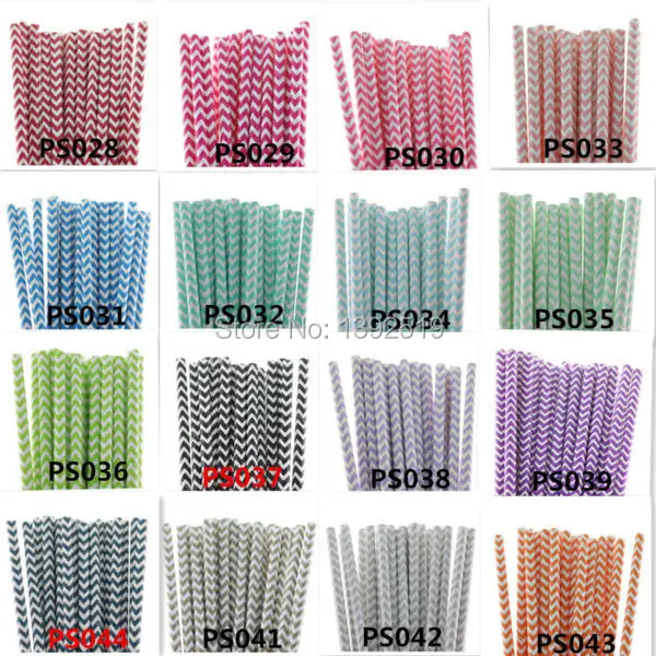 Chevron Paper Straw